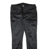 TRUE RELIGION Womens Cotton Blend Black Slim Skinny Trousers W30 L29 Stylish Zip