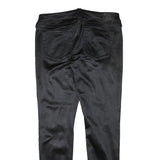 TRUE RELIGION Womens Cotton Blend Black Slim Skinny Trousers W30 L29 Stylish Zip