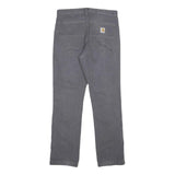 CARHARTT Mens Cotton Blend Grey Regular Straight Fit Trousers W31 L30 Workwear