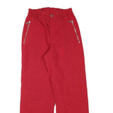 BOGNER Lined Womens Red Relaxed Fit Zip Closure Trousers W25 L28 Casual