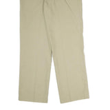 DICKIES Mens Cotton Beige Regular Straight Trousers W34 L29 Zip Closure Classic