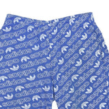 ADIDAS Mens Shorts Blue Cotton Blend All Over Logo M W32 Casual Summer