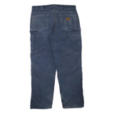 CARHARTT Mens Cotton Blend Blue Regular Fit Straight Leg Trousers W36 L32