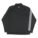 ADIDAS Mens Black Shaw Charity Classic Zip Sweatshirt XL Sports Training Jacket