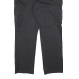 DICKIES Mens Black Slim Cargo Trousers W36 L31 Cotton Blend Zip Closure Workwear