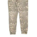 FSBN Mens Slim Camouflage Cotton Blend Trousers W28 L29 Zip Side Pockets