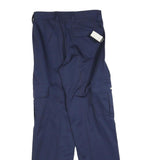 OLAF'S Mens Regular Navy Blue Trousers W28 L32 Zip Closure Side Pocket Workwear