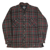 FORCEFIELD Mens Black & Red Check Shirt 2XL Cotton Casual Long Sleeve