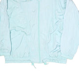 ADIDAS Womens Light Blue Jacket L Polyester Plain Zip Athletic Casual Sportswear