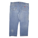 DICKIES Mens Jeans Blue Regular Straight Denim Medium W48 L30 Workwear Zip