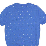 FRED PERRY Womens Blue Polka Dot Patterned Crew Neck Basic Knit UK 10 Cotton