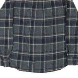 GRAYENS Mens Blue Grey Check Shirt M Cotton Blend Casual Long Sleeve Button
