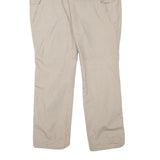 Beige Mens Regular Fit Casual Trousers W32 L30 Polyester Blend Zip Pockets