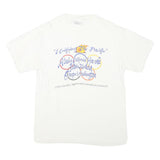 HANES Mens White Graphic T-Shirt M Short Sleeve Crew Neck Pacific Council 1996