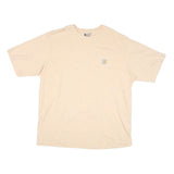 CARHARTT Mens Beige Crew Neck T-Shirt XL Pocket Cotton Blend Plain Casual