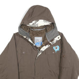 SALOMON Mens Brown Jacket M Polyester Plain Zip Hooded Functional Outdoor Style