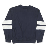 NEW YORK POPULATION Mens Navy Blue Seattle Crew Neck S Cotton Blend Sweatshirt