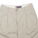 CHAPS Mens Beige Casual Cotton Blend Shorts M W33 Comfortable Summer Fit