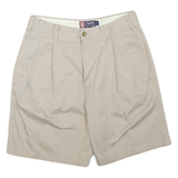 CHAPS Mens Beige Casual Cotton Blend Shorts M W33 Comfortable Summer Fit