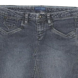 LEVI'S Womens Blue Denim Mini Skirt Cotton Blend Straight Short S Casual