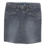 LEVI'S Womens Blue Denim Mini Skirt Cotton Blend Straight Short S Casual