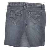 LEVI'S Womens Blue Denim Mini Skirt Cotton Blend Straight Short S Casual