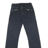 LEVI'S 501 Mens Jeans Black Regular Straight Denim Dark W29 L31 Classic Fit Zip