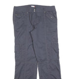 ENERGY Womens Relaxed Navy Blue Cargo Trousers W34 L32 Zip Pockets Casual
