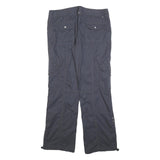 ENERGY Womens Relaxed Navy Blue Cargo Trousers W34 L32 Zip Pockets Casual