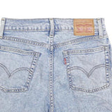 LEVI'S Womens Denim Blue Casual Shorts XS W25 Rolled Hem Classic Fit