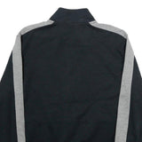 PUMA Mens Black & Grey Track Jacket L Cotton Stripe Side Zip Casual Sportswear