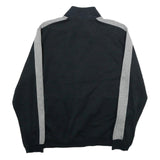 PUMA Mens Black & Grey Track Jacket L Cotton Stripe Side Zip Casual Sportswear