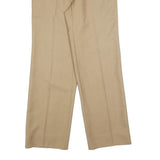 CORTEFIEL Womens Beige Regular Fit Straight Trousers W32 L32 Cotton Blend Zip