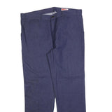 VALTODEX Mens Cotton Blend Blue Regular Fit Straight Trousers W40 L32 Casual