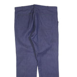 VALTODEX Mens Cotton Blend Blue Regular Fit Straight Trousers W40 L32 Casual