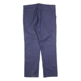 VALTODEX Mens Cotton Blend Blue Regular Fit Straight Trousers W40 L32 Casual