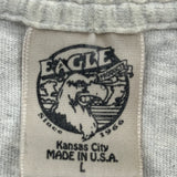 Weather Map Eagle Single Stitch T-Shirt - Large Gray Cotton