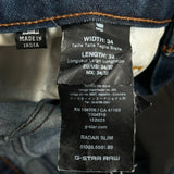 G-Star Slim Jeans - 36W 32L Blue Cotton