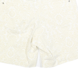 LEE Womens Cream Paisley Casual Shorts S W28 Stylish Patterned Cotton