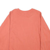 REEBOK Womens Coral Sweatshirt M Crew Neck Cotton Blend Logo Print