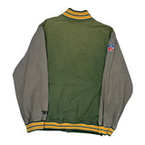 Nfl Vintage Collection Reebok Varsity Jacket - Large Green Cotton