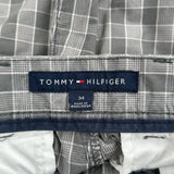 Tommy Hilfiger Checked Shorts - 34W 10L Grey Cotton