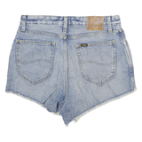 LEE Womens Shorts Blue Denim Casual M W28 Frayed Hem Classic Fit