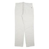 ESPRIT Womens Cotton Blend White Regular Fit Straight Leg Trousers W36 L34