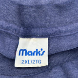 Blank Marks Single Stitch T-Shirt - 2XL Blue Cotton