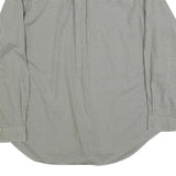 RALPH LAUREN Mens Green & White Checked Classic Fit Shirt L Cotton Blend Long