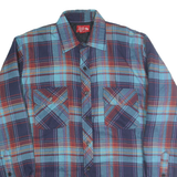 COLEMAN Mens Blue & Maroon Check Shirt M Long Sleeve Cotton Blend Casual
