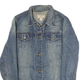 STEVE & BARRY Womens Blue Denim Cotton Button Jacket S Casual Classic Fit