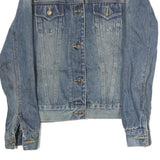 STEVE & BARRY Womens Blue Denim Cotton Button Jacket S Casual Classic Fit