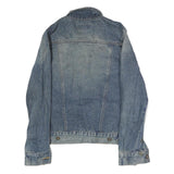 STEVE & BARRY Womens Blue Denim Cotton Button Jacket S Casual Classic Fit